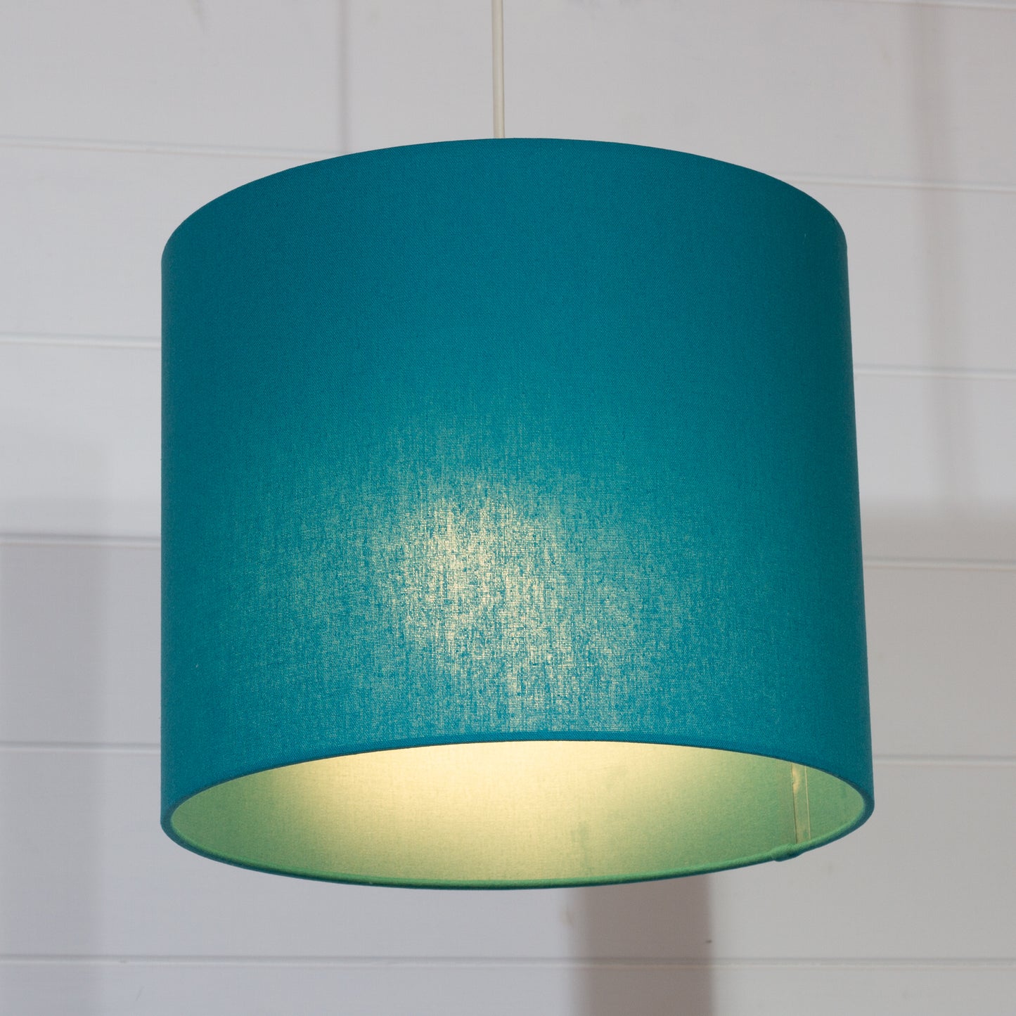 Drum Lamp Shade - F185 ~ Teal Linen Fabric, 30cm(d) x 25cm(h)