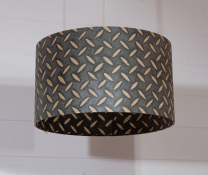 Drum Lamp Shade - P88 ~ Batik Tread Plate Grey, 35cm(d) x 20cm(h)