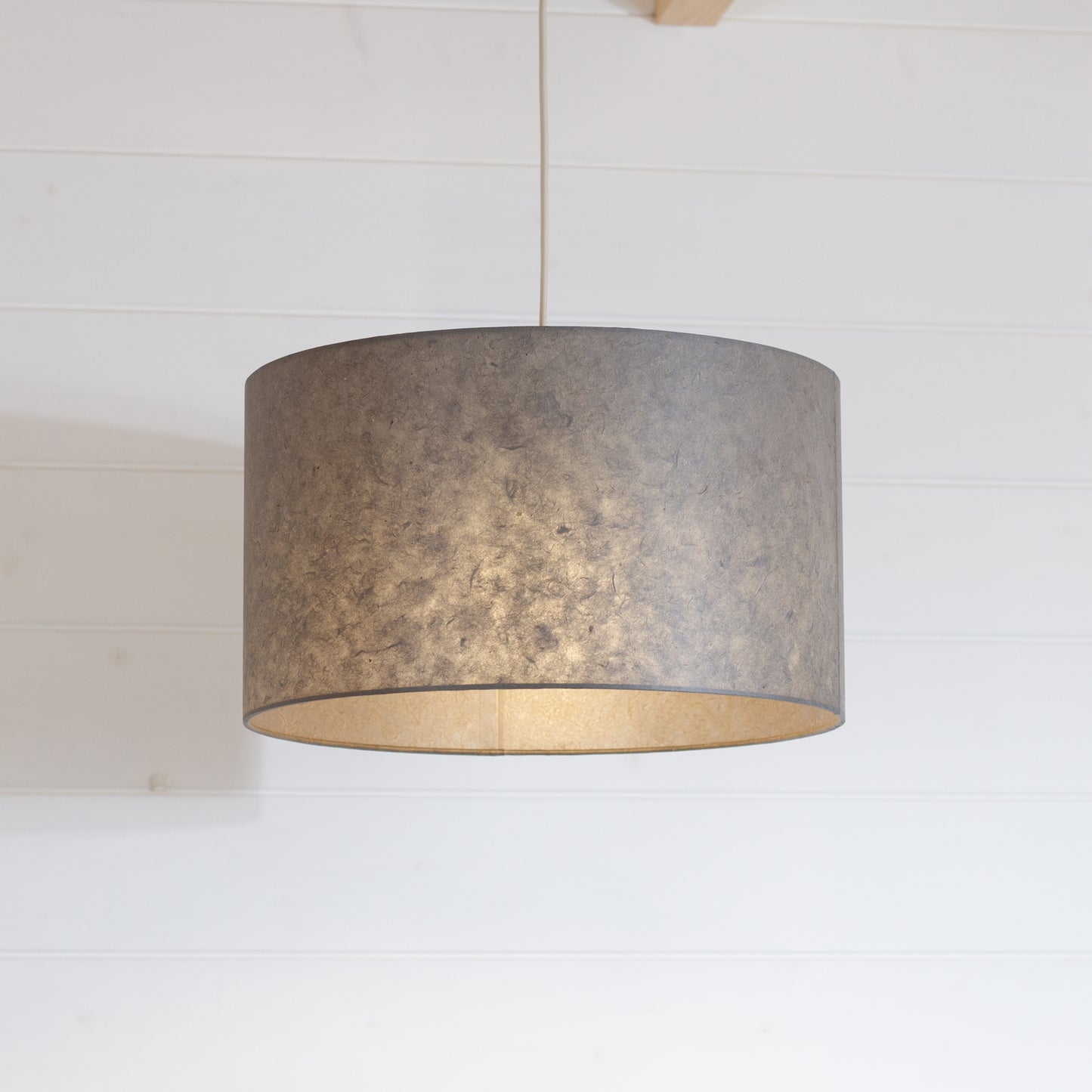 Drum Lamp Shade - P53 - Pewter Grey, 35cm(d) x 20cm(h)