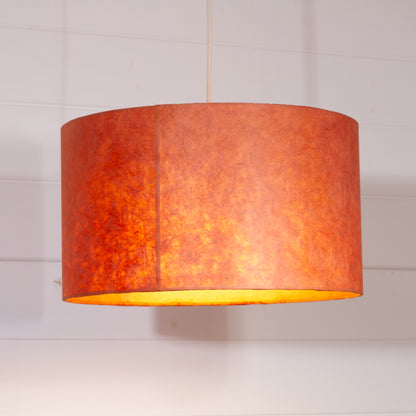 Drum Lamp Shade - P63 - Terracotta Lokta, 35cm(d) x 20cm(h)