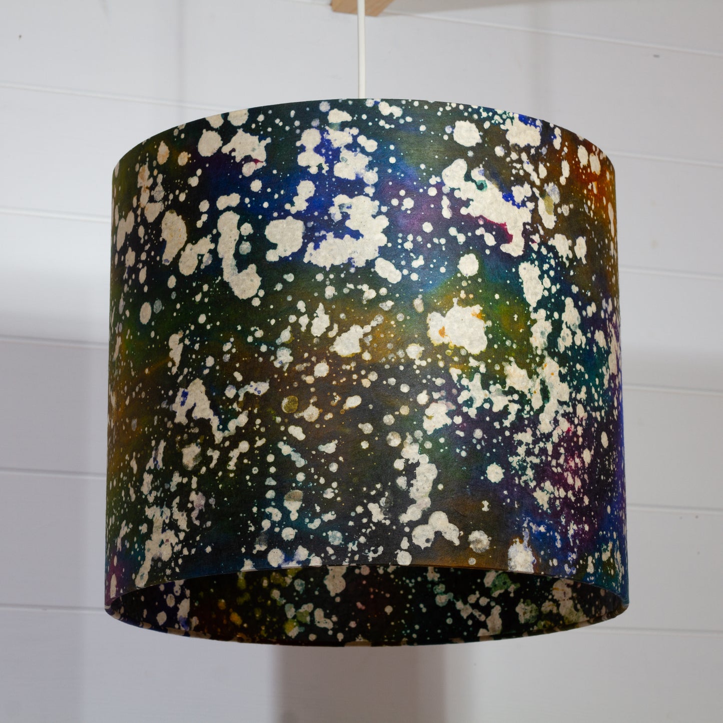 Drum Lamp Shade - B109 ~ Batik Galaxy, 35cm(d) x 30cm(h)