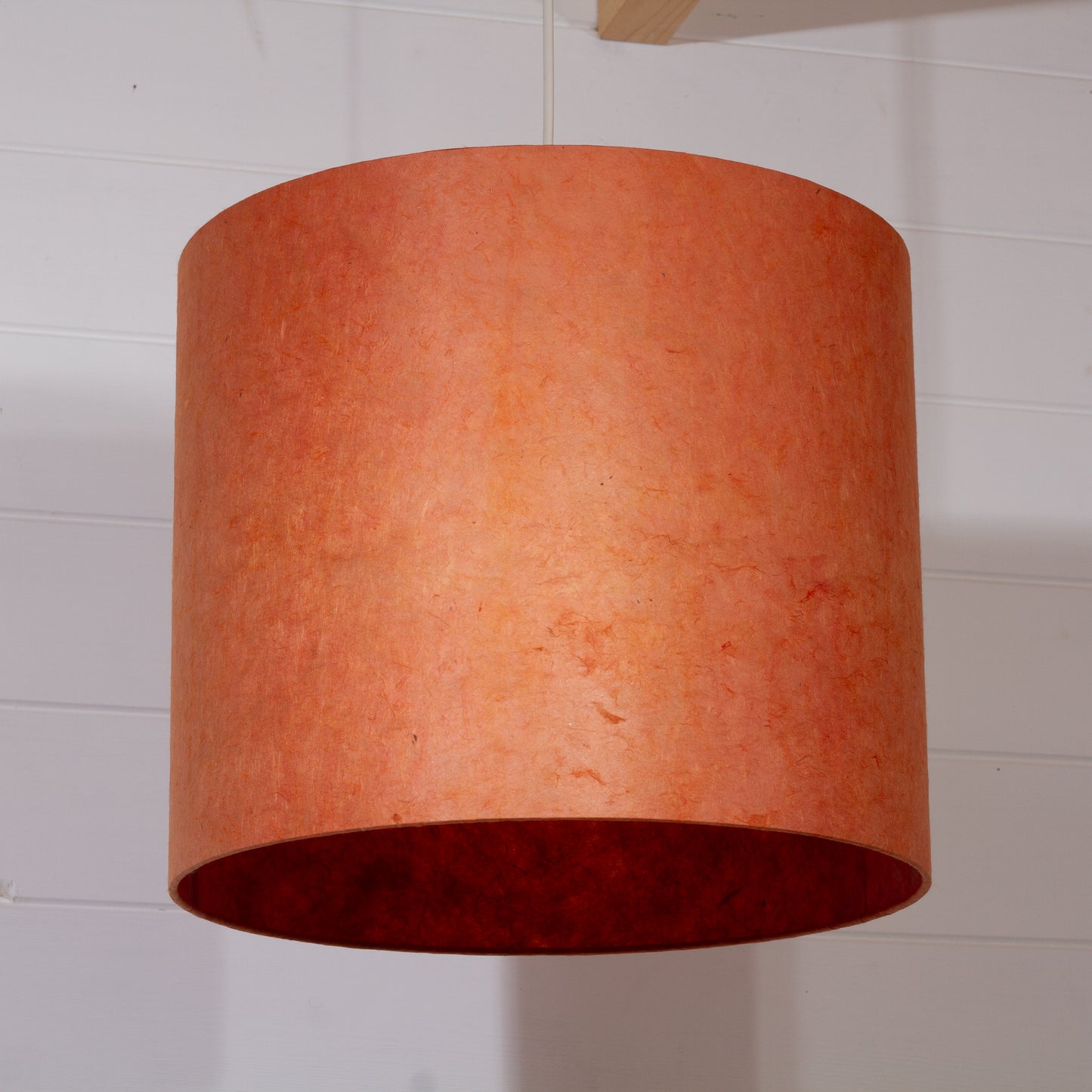 Drum Lamp Shade - P63 - Terracotta Lokta, 35cm(d) x 30cm(h)