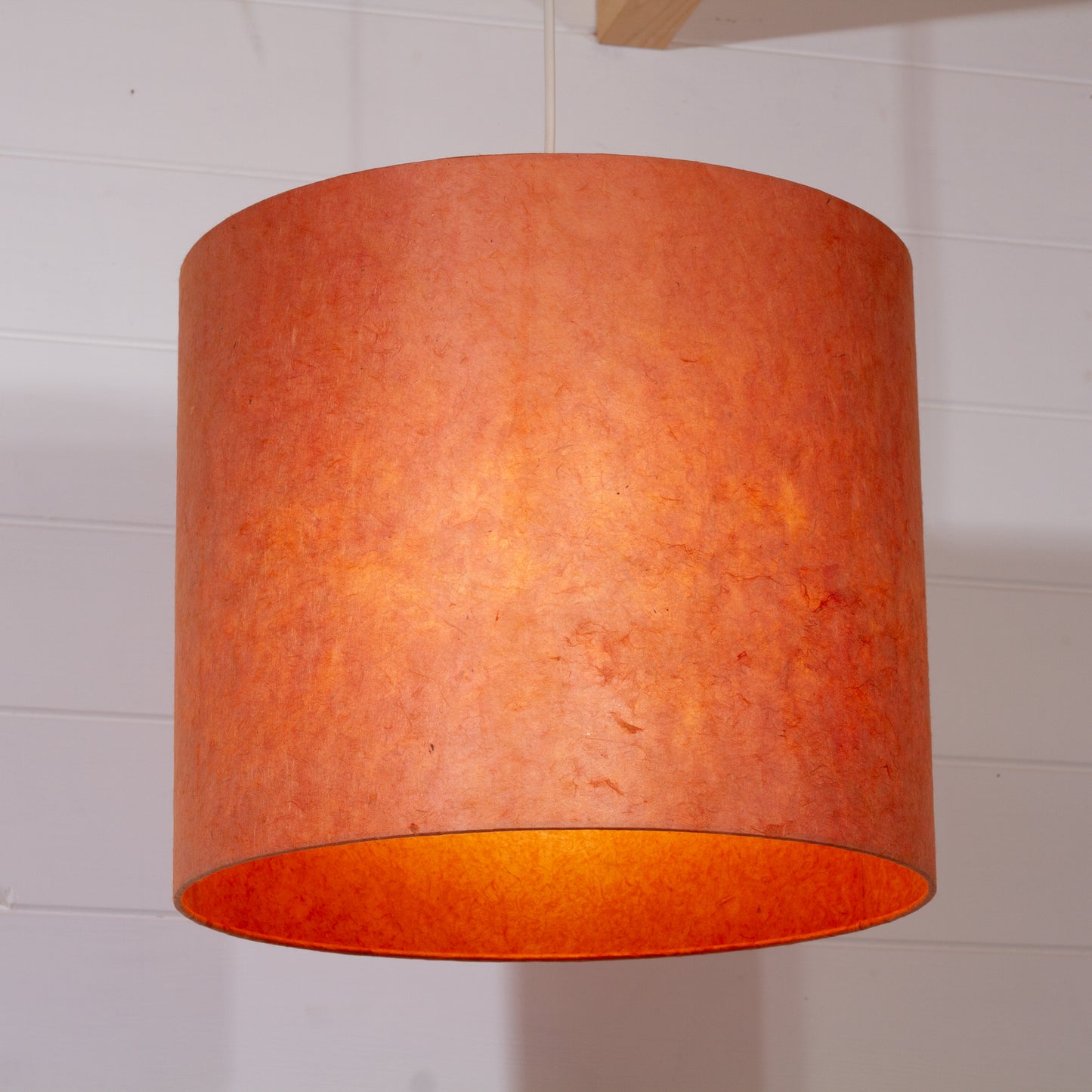 Drum Lamp Shade - P63 - Terracotta Lokta, 35cm(d) x 30cm(h)