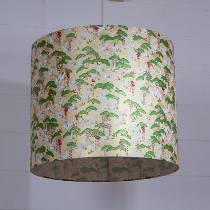 Drum Lamp Shade - W05 ~ Cranes, 35cm(d) x 30cm(h)