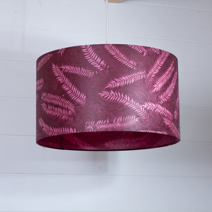 Drum Lamp Shade - P25 - Resistance Dyed Pink Fern, 40cm(d) x 20cm(h)