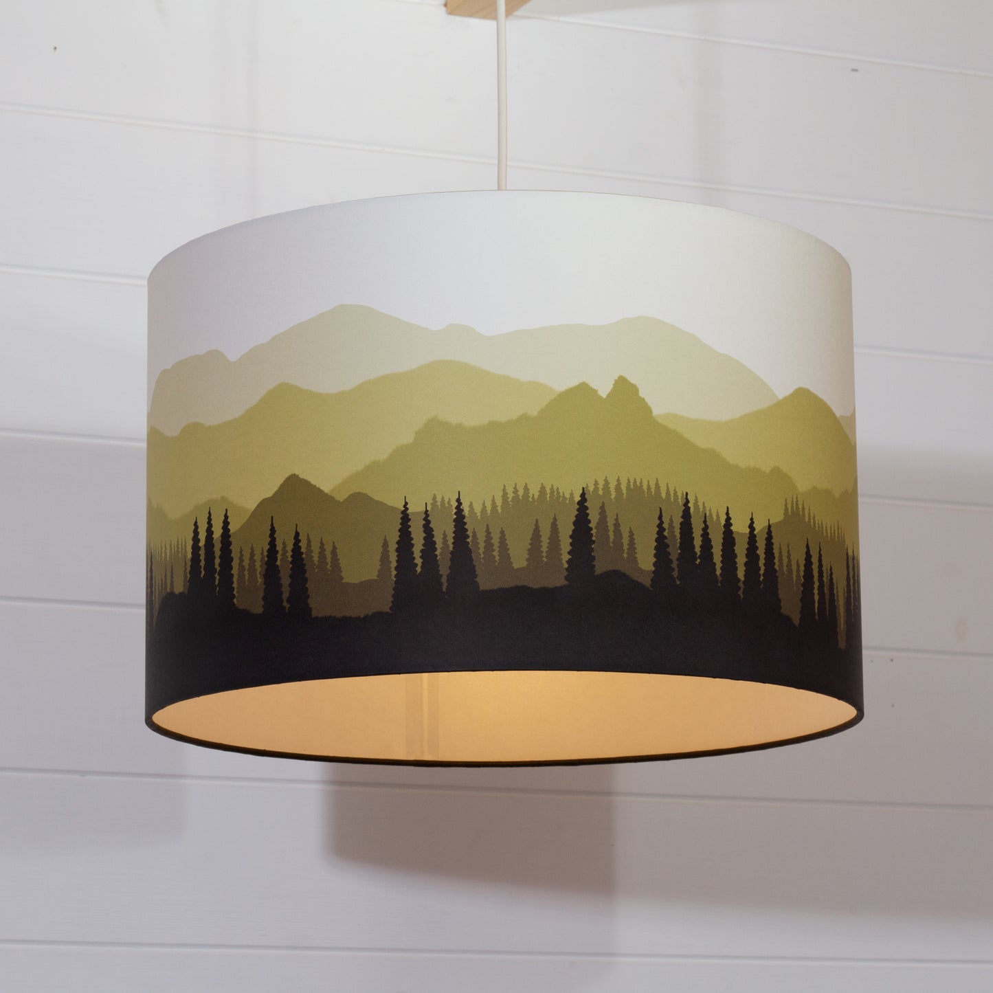 Landscape #4 Print Drum Lamp Shade 40cm(d) x 25cm(h) - 9 Colour Options