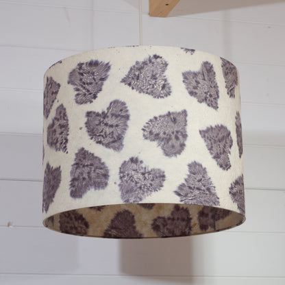 Drum Lamp Shade - B130 ~ Soft Hearts Lavender, 40cm(d) x 30cm(h)