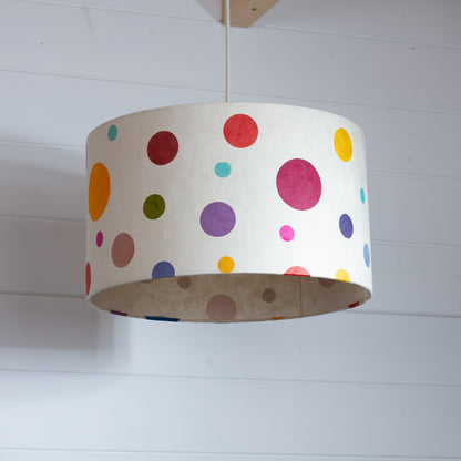 Drum Lamp Shade - P39 ~ Polka Dots, 40cm(d) x 25cm(h)