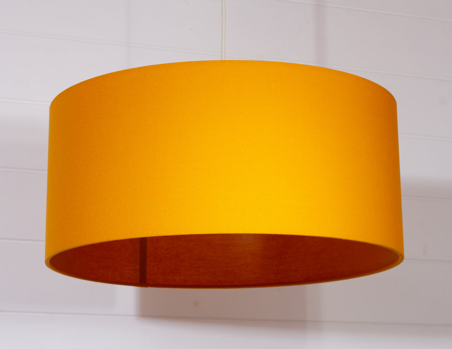 Drum Lamp Shade - F180 ~ Yellow Ochre, 45cm(d) x 20cm(h)