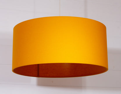 Drum Lamp Shade - F180 ~ Yellow Ochre, 45cm(d) x 20cm(h)