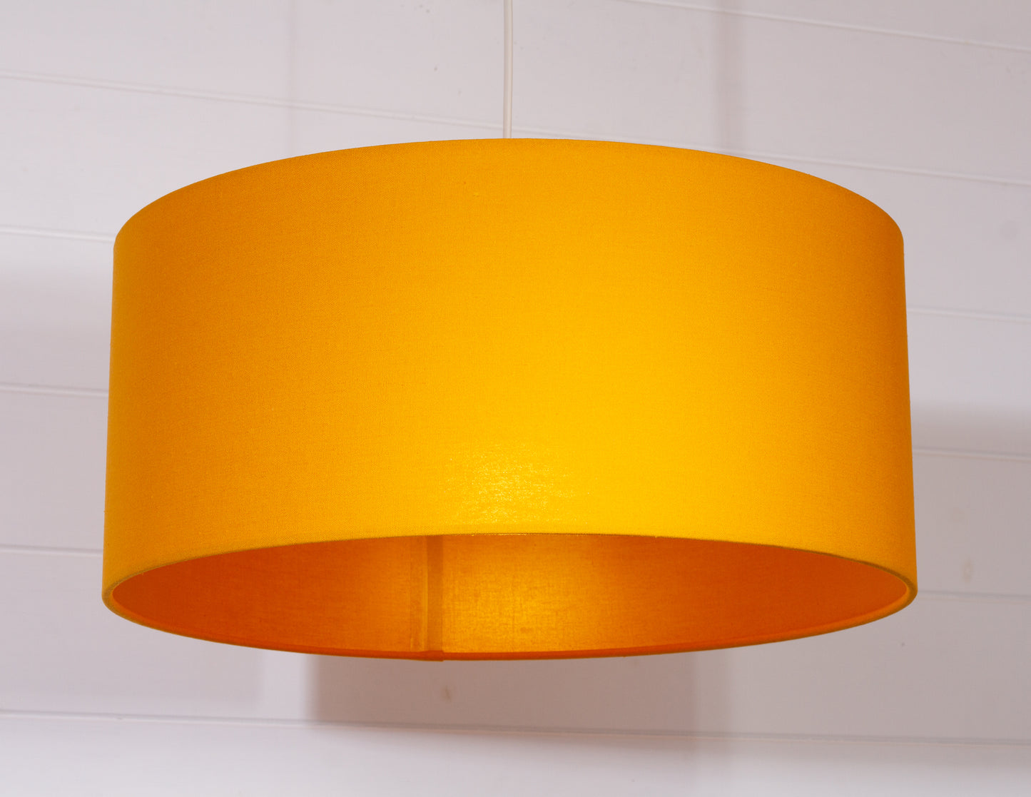 Drum Lamp Shade - F180 ~ Yellow Ochre, 45cm(d) x 20cm(h)