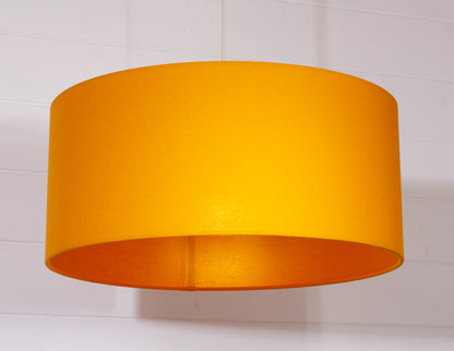Drum Lamp Shade - F180 ~ Yellow Ochre, 45cm(d) x 20cm(h)
