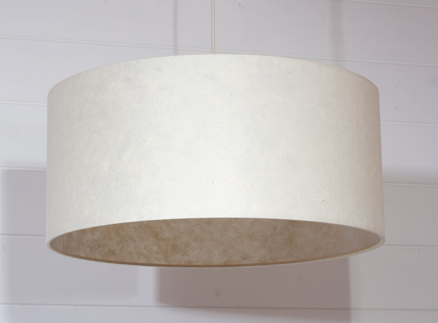 Drum Lamp Shade - P54 Natural Lokta, 45cm(d) x 20cm(h)