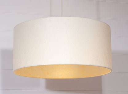Drum Lamp Shade - P54 Natural Lokta, 45cm(d) x 20cm(h)