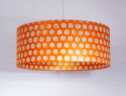 Drum Lamp Shade - B110 ~ Batik Dots on Orange, 50cm(d) x 20cm(h)
