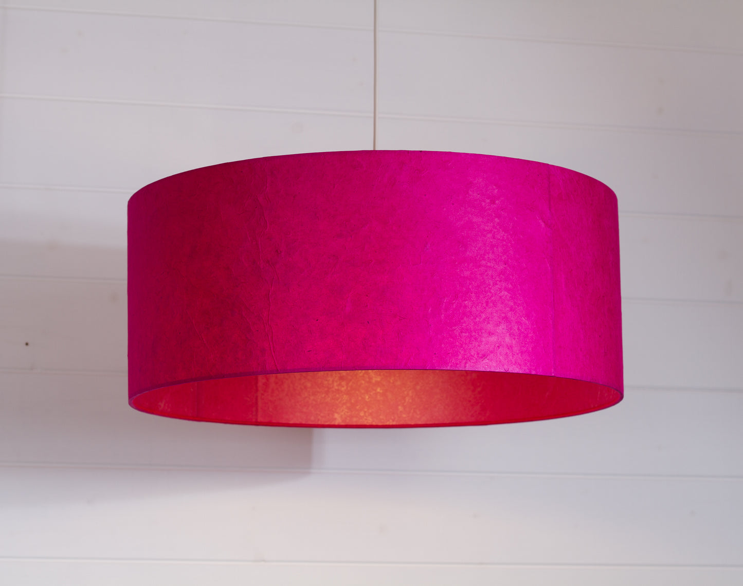 Drum Lamp Shade - P57 - Hot Pink Lokta, 50cm(d) x 20cm(h)