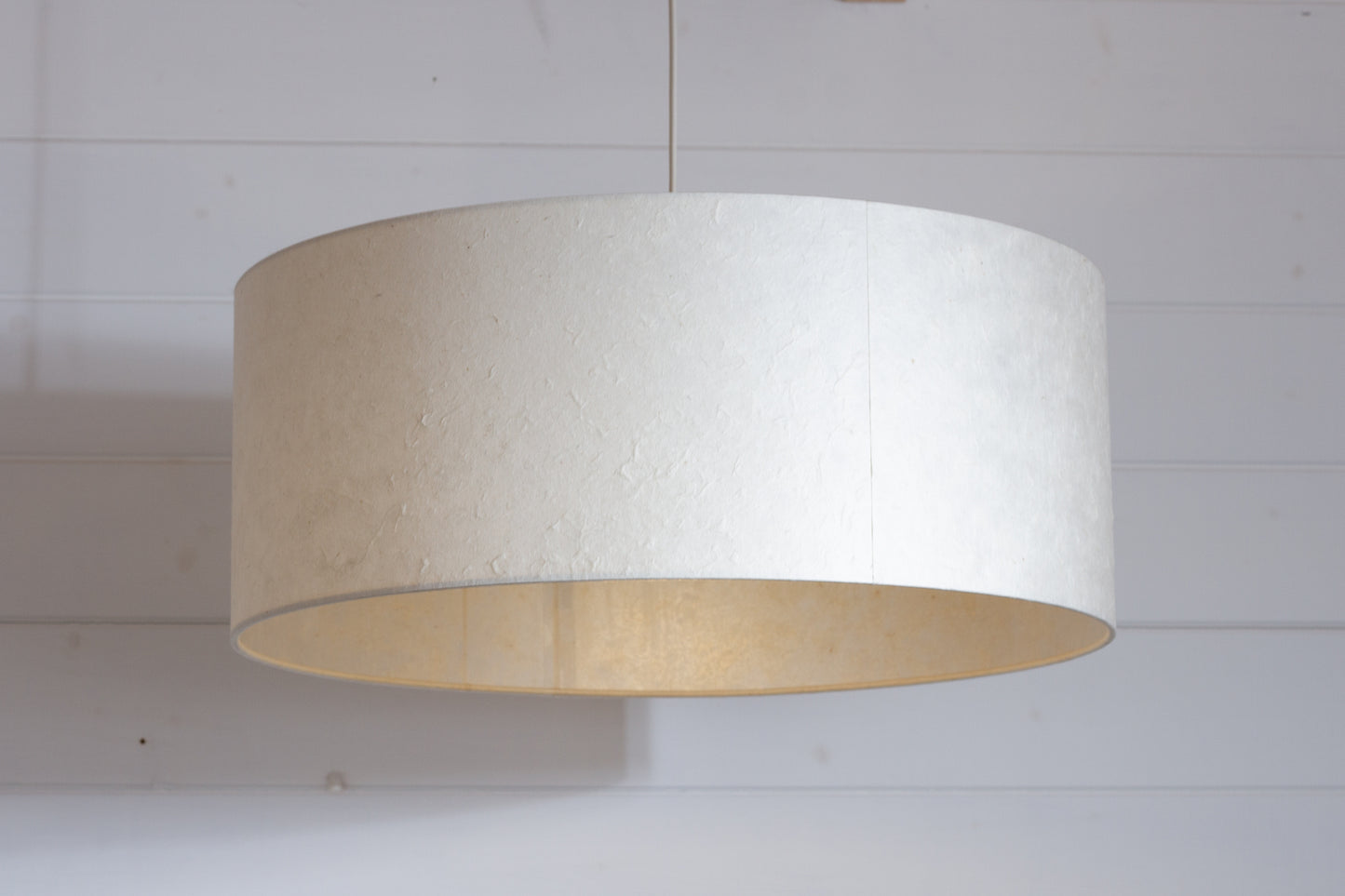 Drum Lamp Shade - P54 - Natural Lokta, 50cm(d) x 20cm(h)
