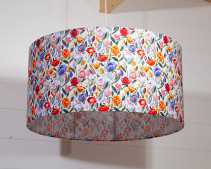 Drum Lamp Shade - F150 ~ Tulip Stems, 50cm(d) x 25cm(h)