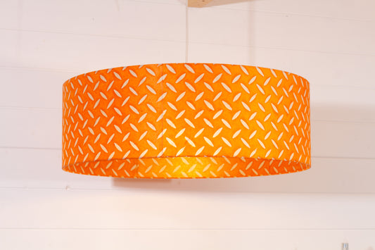 Drum Lamp Shade - P91 - Batik Tread Plate Orange, 60cm(d) x 20cm(h)