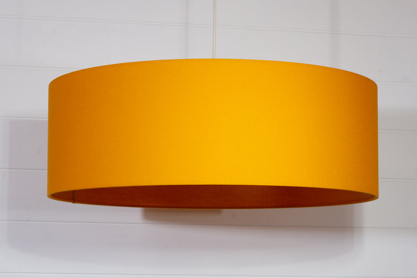 Drum Lamp Shade - F180 ~ Yellow Ochre, 60cm(d) x 20cm(h)
