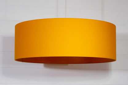 Drum Lamp Shade - F180 ~ Yellow Ochre, 60cm(d) x 20cm(h)