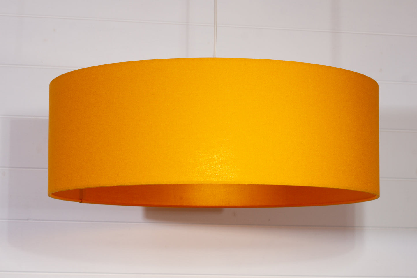 Drum Lamp Shade - F180 ~ Yellow Ochre, 60cm(d) x 20cm(h)
