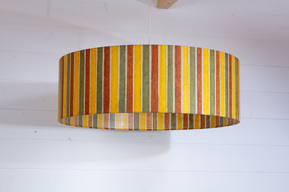 Drum Lamp Shade - P06 - Batik Stripes Autumn, 60cm(d) x 20cm(h)