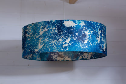 Drum Lamp Shade - B113 ~ Batik Ocean Blues, 60cm(d) x 20cm(h)