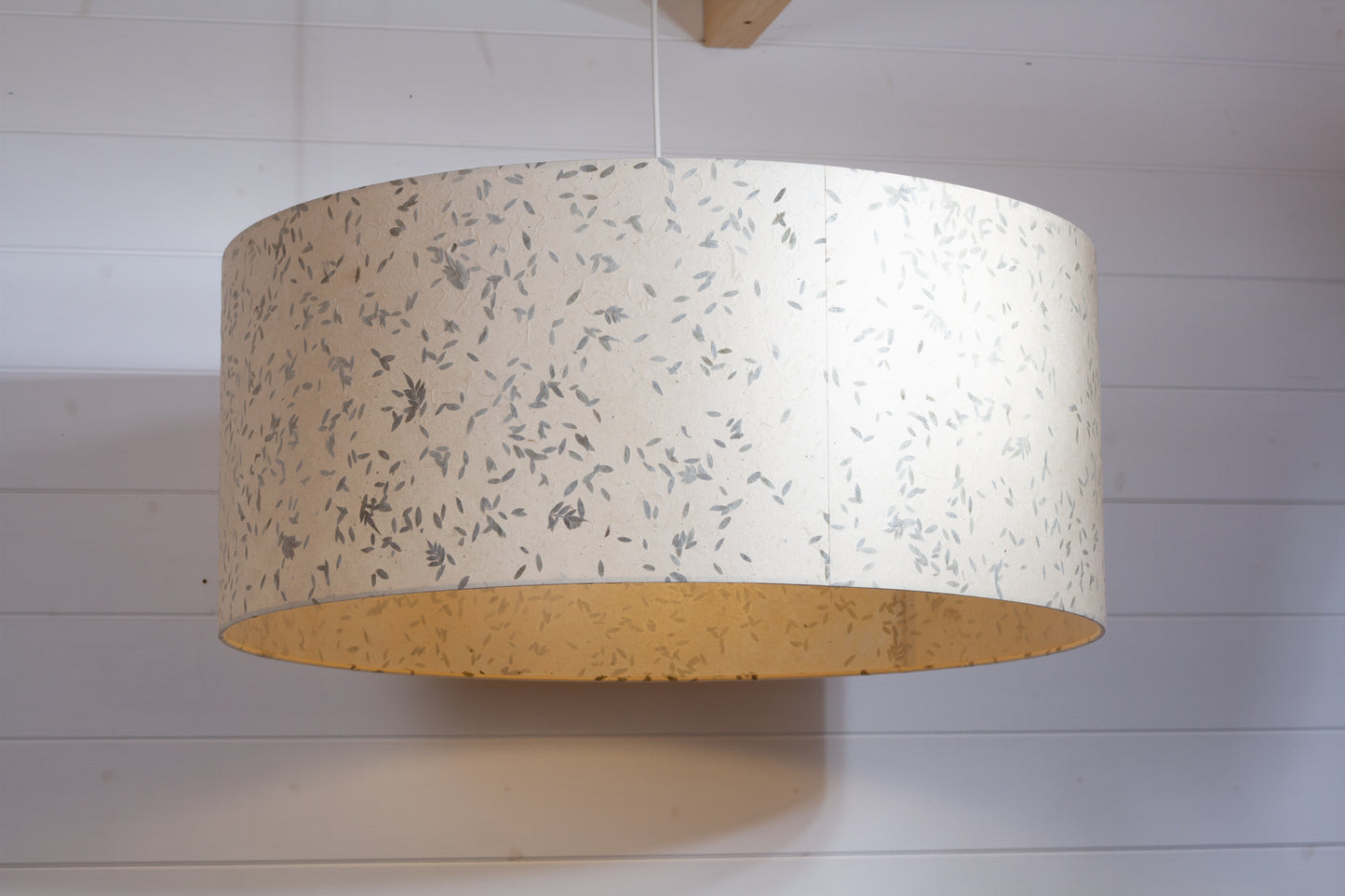 Drum Lamp Shade - P95 - Little Leaves, 70cm(d) x 30cm(h)