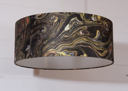 Drum Lamp Shade - B132 ~ Metallic Marble, 50cm(d) x 20cm(h)