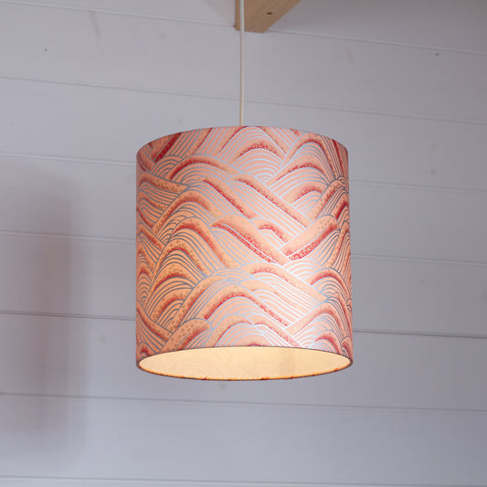 Drum Lamp Shade - W09 ~ Peach Hills, 25cm x 25cm