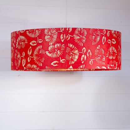 Drum Lamp Shades 60cm(d) x 20cm(h) ~ B118 Batik Peony Red