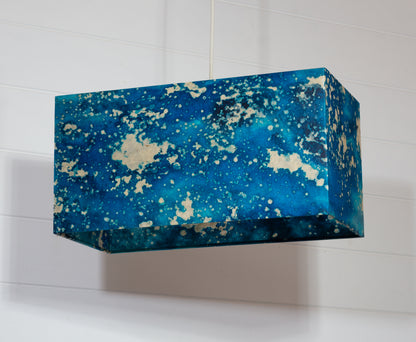 Rectangle Lamp Shade - B113 ~ Batik Ocean Blues, 40cm(w) x 20cm(h) x 20cm(d)