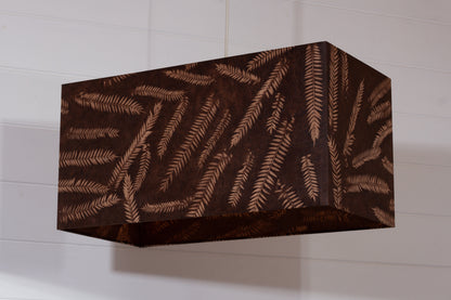 Rectangle Lamp Shade - P26 - Resistance Dyed Brown Fern, 50cm(w) x 25cm(h) x 25cm(d)