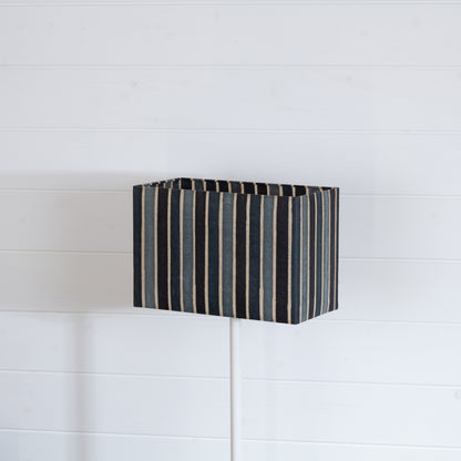 Rectangle Lamp Shade - P08 - Batik Stripes Grey, 30cm(w) x 20cm(h) x 15cm(d)