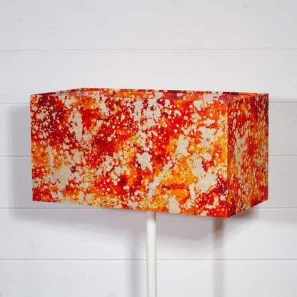 Rectangle Lamp Shade - B112 ~ Batik Lava Red/Orange, 40cm(w) x 20cm(h) x 20cm(d)