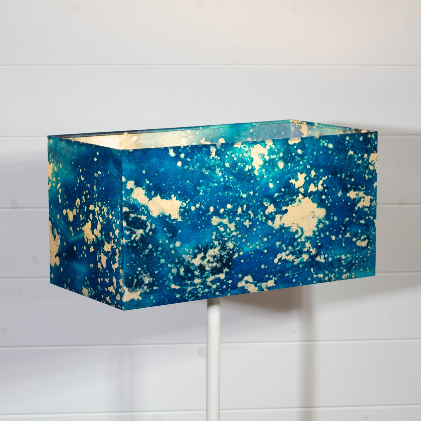 Rectangle Lamp Shade - B113 ~ Batik Ocean Blues, 40cm(w) x 20cm(h) x 20cm(d)