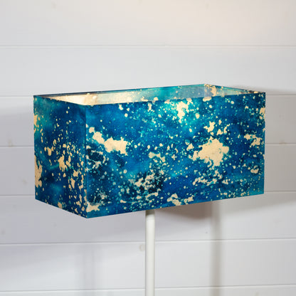 Rectangle Lamp Shade - B113 ~ Batik Ocean Blues, 40cm(w) x 20cm(h) x 20cm(d)