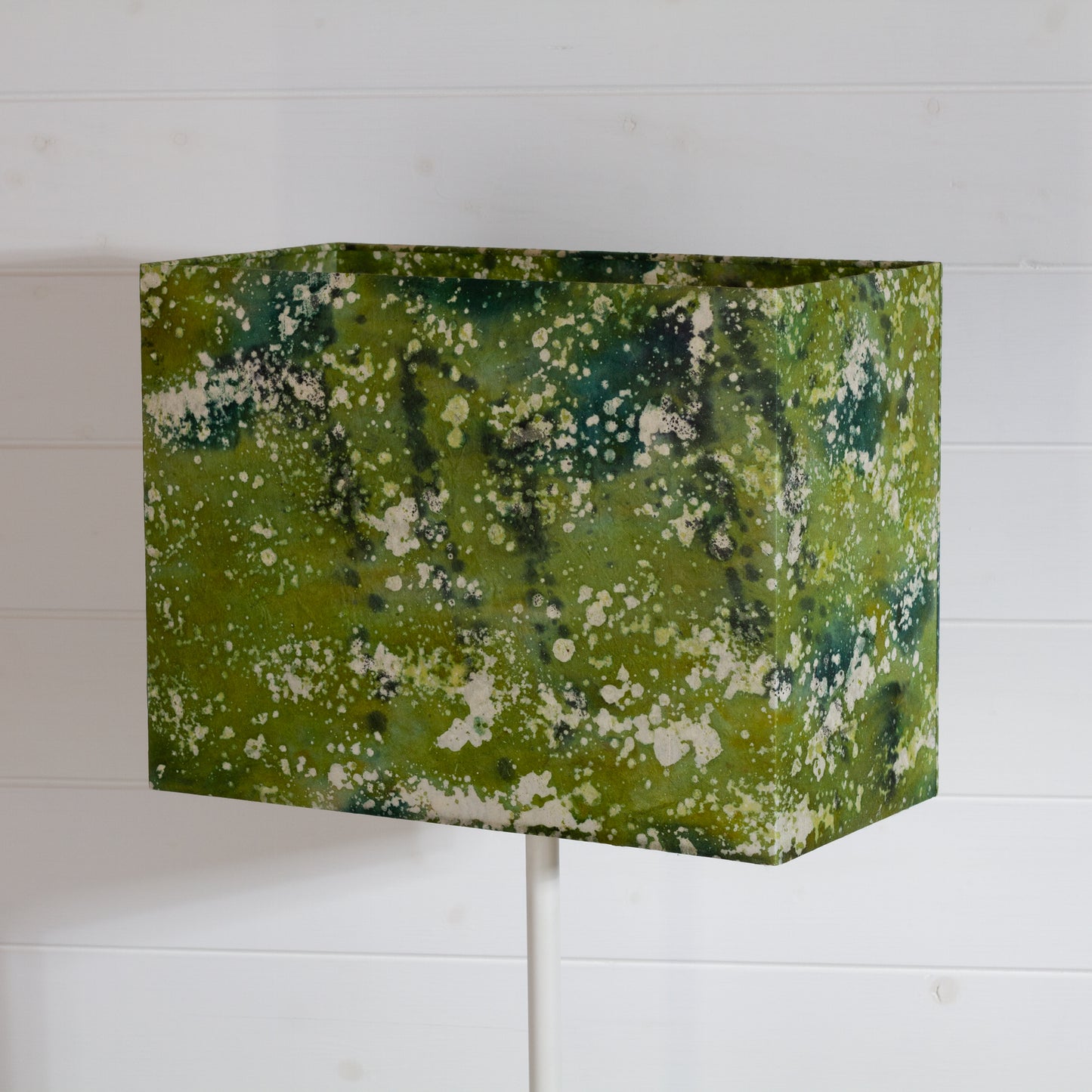 Rectangle Lamp Shade - B114 ~ Batik Canopy Greens, 40cm(w) x 30cm(h) x 20cm(d)