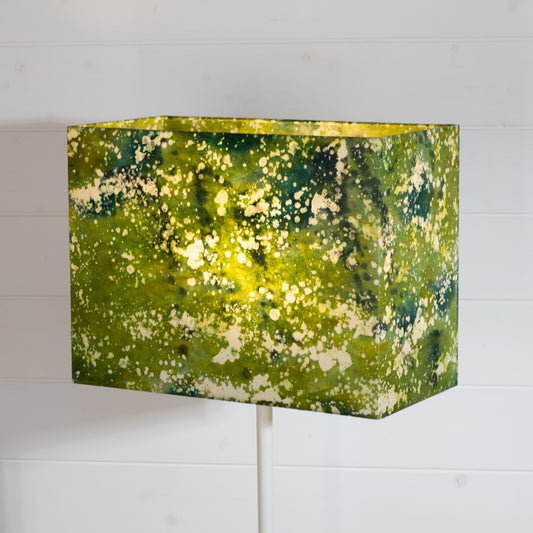 Rectangle Lamp Shade - B114 ~ Batik Canopy Greens, 40cm(w) x 30cm(h) x 20cm(d)