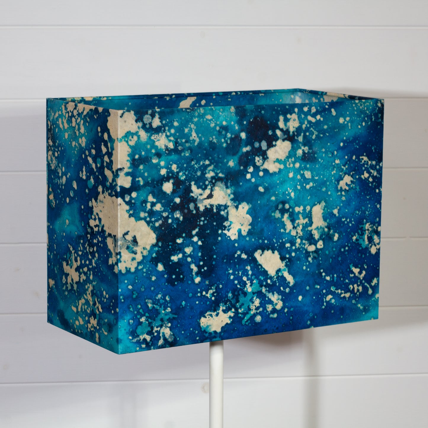 Rectangle Lamp Shade - B113 ~ Batik Ocean Blues, 40cm(w) x 30cm(h) x 20cm(d)