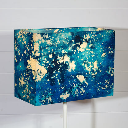 Rectangle Lamp Shade - B113 ~ Batik Ocean Blues, 40cm(w) x 30cm(h) x 20cm(d)