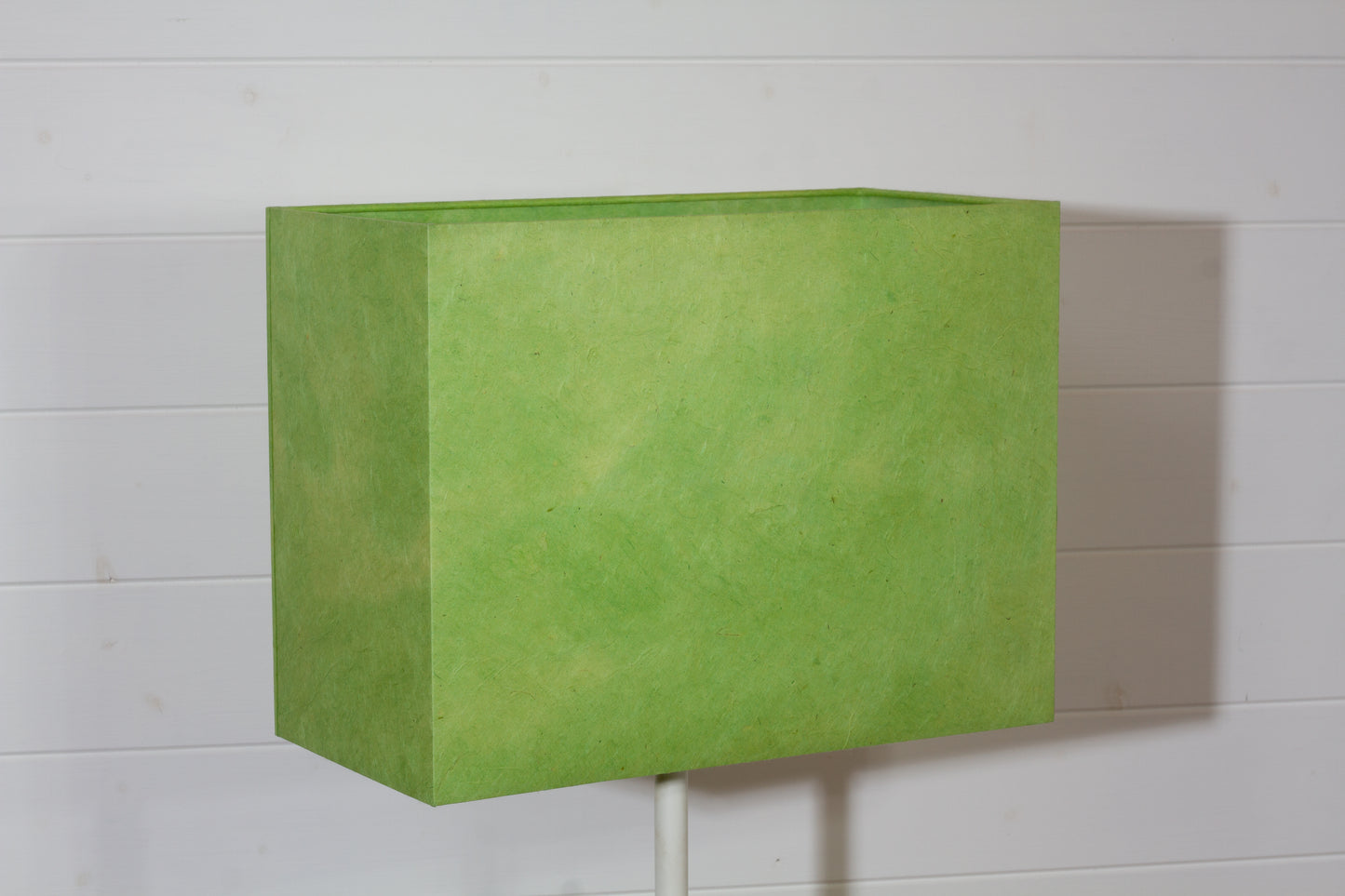Rectangle Lamp Shade - P61 ~ Lime Green Lokta, 40cm(w) x 30cm(h) x 20cm(d)