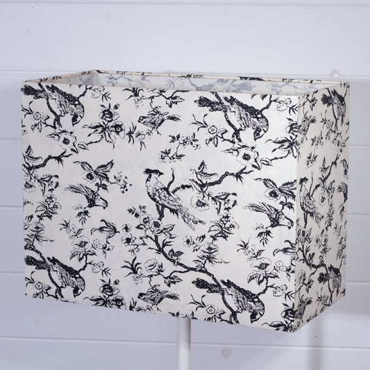 Rectangle Lamp Shade - P41 - Oriental Birds, 40cm(w) x 30cm(h) x 20cm(d)