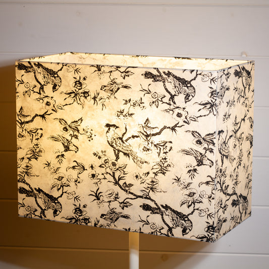 Rectangle Lamp Shade - P41 - Oriental Birds, 40cm(w) x 30cm(h) x 20cm(d)