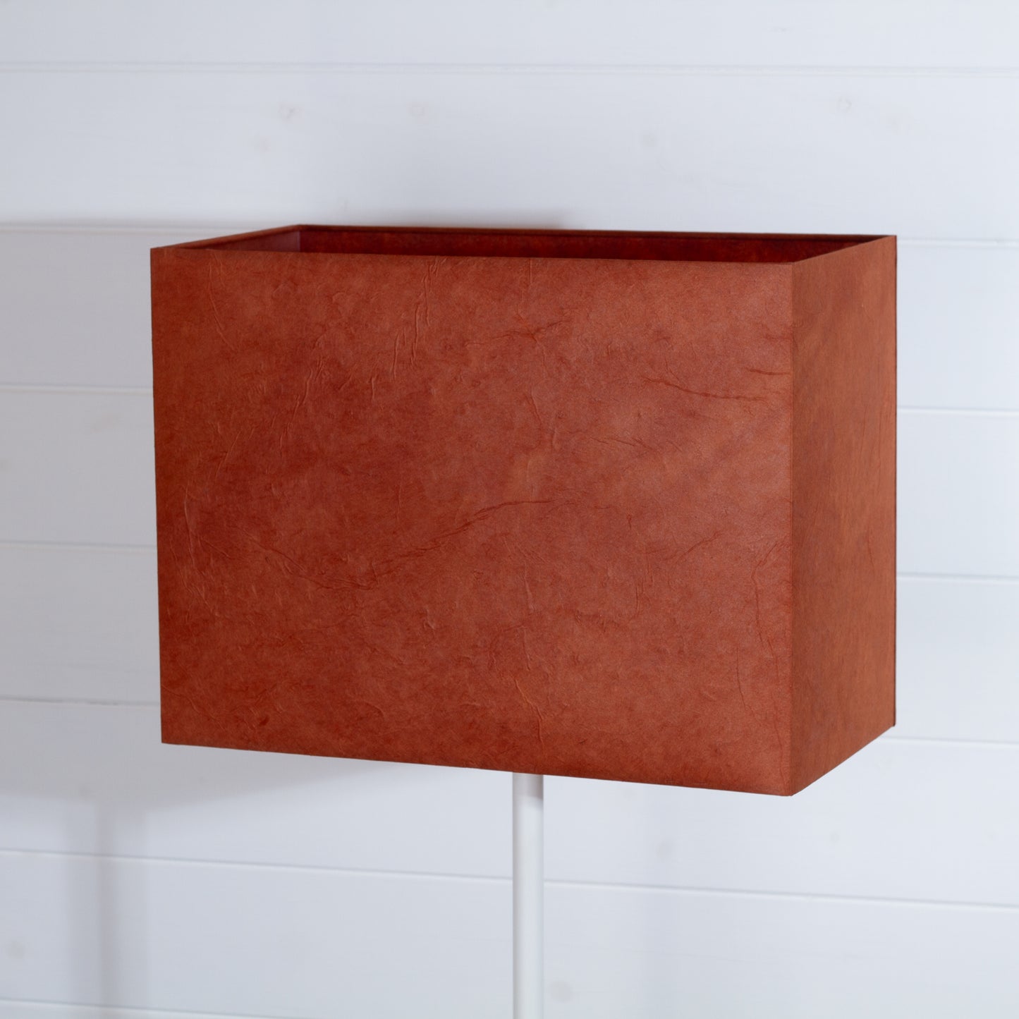 Rectangle Lamp Shade - P63 - Terracotta Lokta, 40cm(w) x 30cm(h) x 20cm(d)