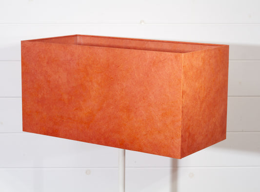 Rectangle Lamp Shade - P63 - Terracotta Lokta, 50cm(w) x 25cm(h) x 25cm(d)