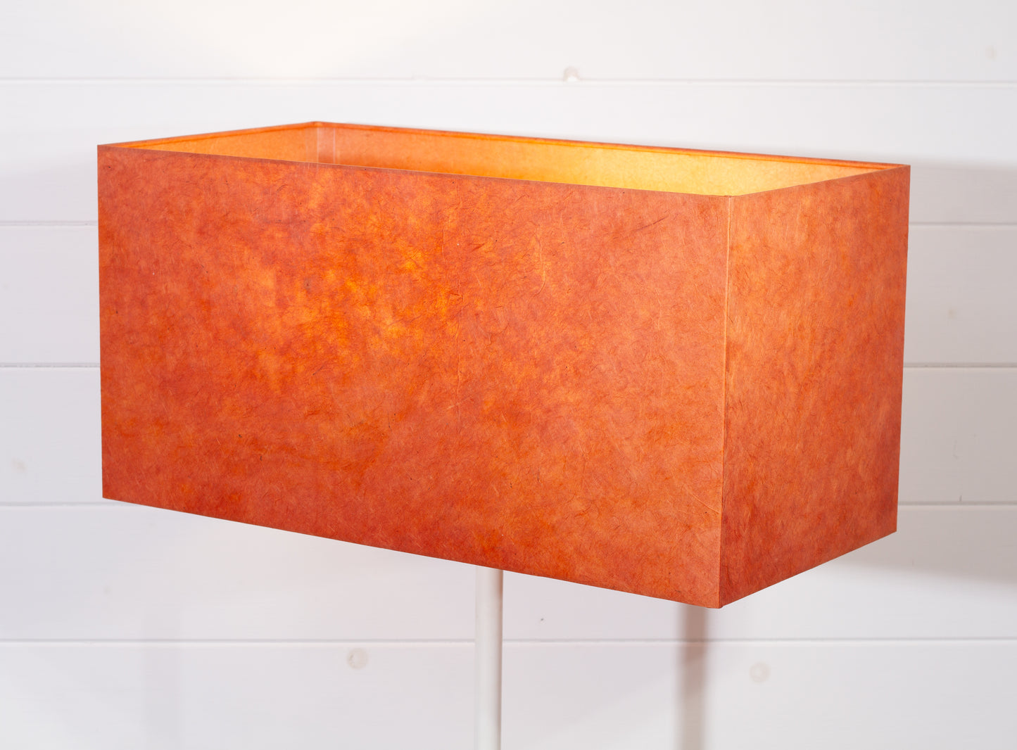 Rectangle Lamp Shade - P63 - Terracotta Lokta, 50cm(w) x 25cm(h) x 25cm(d)