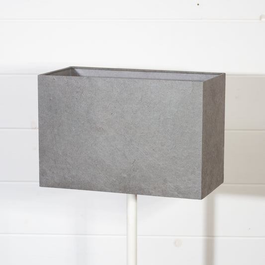 Rectangle Lamp Shade - P53 - Pewter Grey, 30cm(w) x 20cm(h) x 15cm(d)