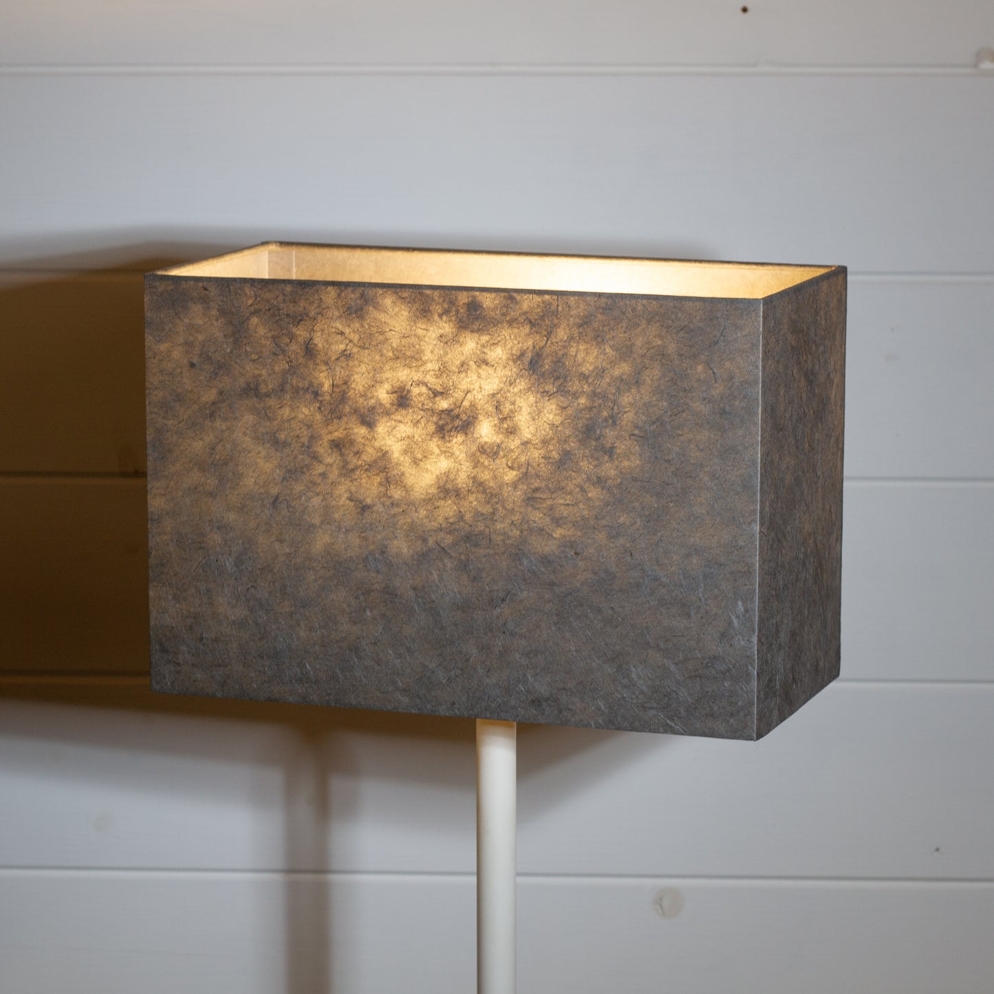 Rectangle Lamp Shade - P53 - Pewter Grey, 30cm(w) x 20cm(h) x 15cm(d)